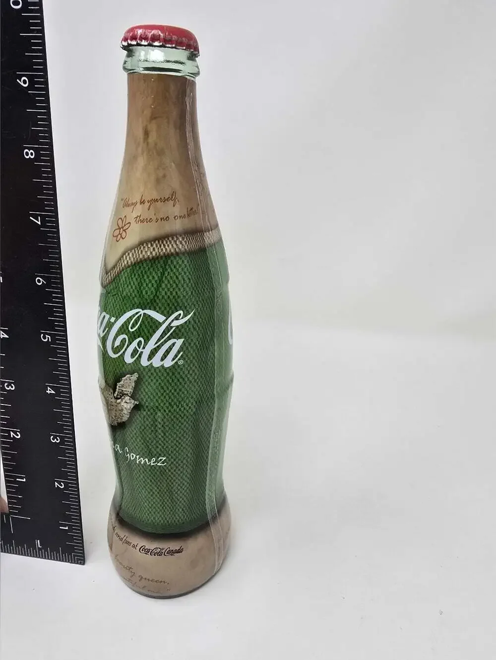 Limited Edition Selena Gomez Coca Cola Glass Bottle Coke 9.5